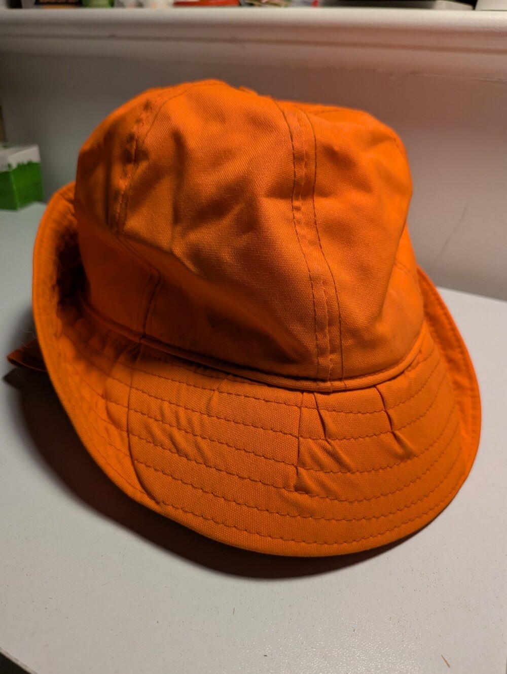 Vintage L.L. Bean Gore-Tex Thinsulate Orange Winter Bucket Hat XL